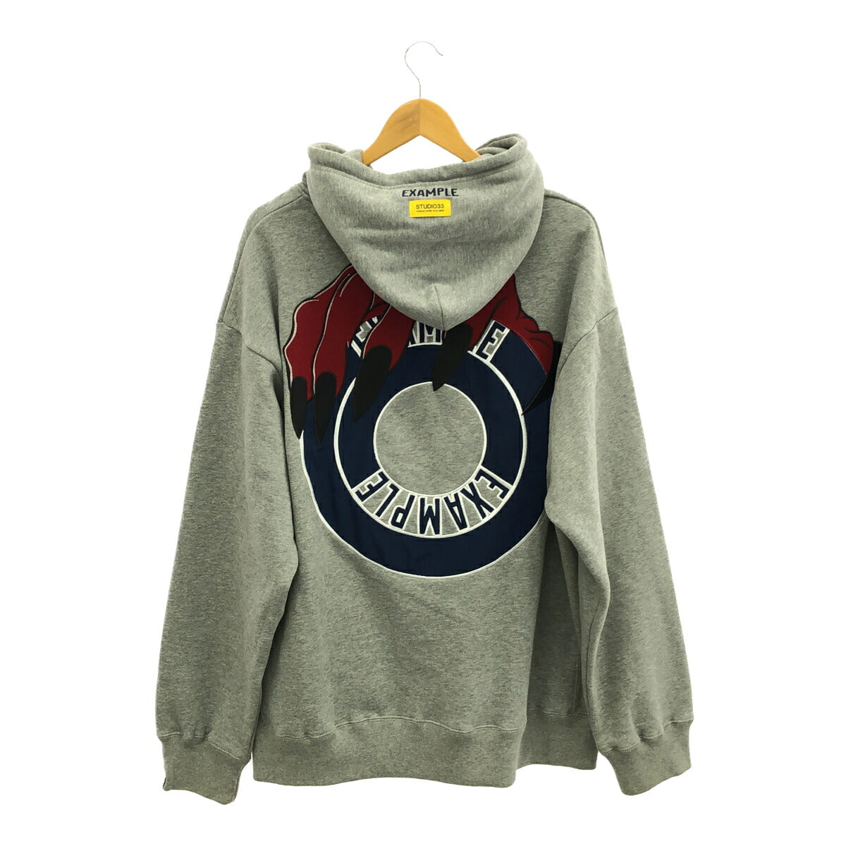 EXAMPLE x STUDIO33 Round Logo Brushed Gray Hoodie Size XXL