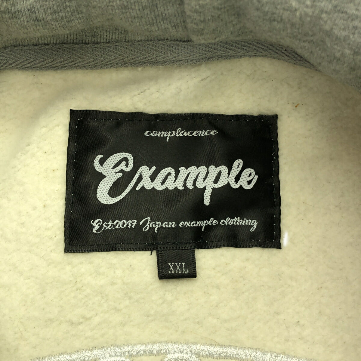 EXAMPLE x STUDIO33 Round Logo Brushed Gray Hoodie Size XXL