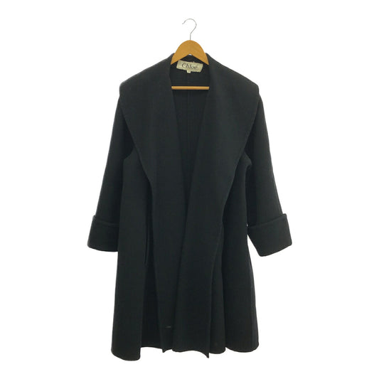Chloe Wool Long Coat Black Size 40