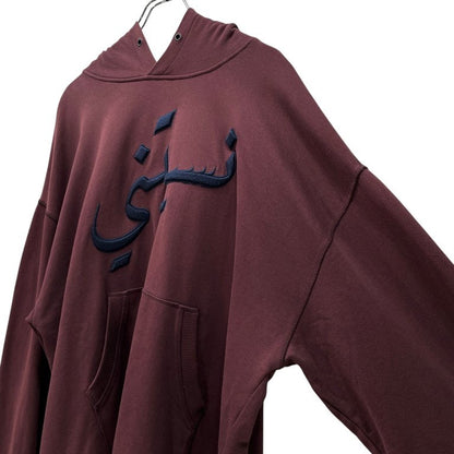 Vintage QASIMI 3D Logo Embroidered Pullover Hoodie Size M