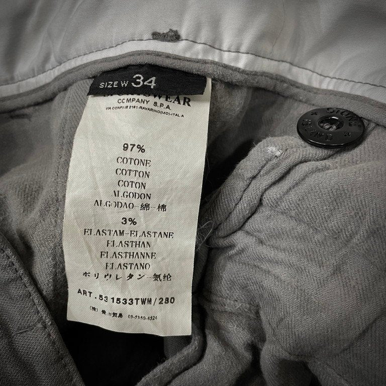 STONE ISLAND 10AW Slim Tapered Cargo Pants Gray Size W34