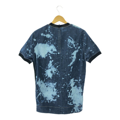 DSQUARED2 2017AW Bleached Denim Ring T-Shirt Blue Size 46