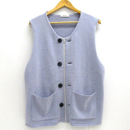 MATSUFUJI Modified Farmers Knit Vest Blue Size 3