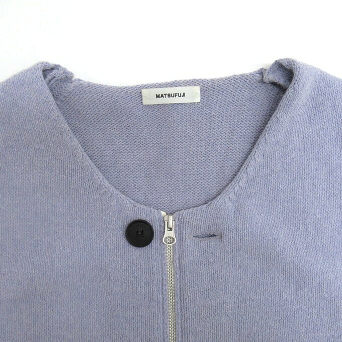 MATSUFUJI Modified Farmers Knit Vest Blue Size 3
