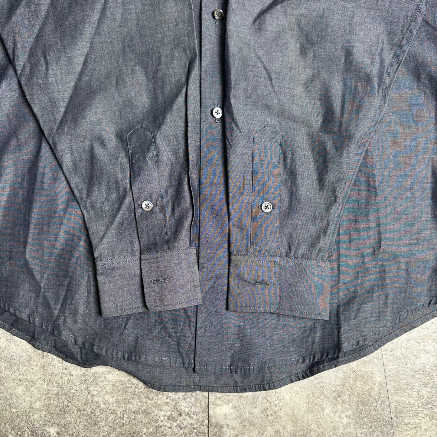 REGULAR COLLAR SHIRT UNSH Gray Open Cotton Shirt Size XL