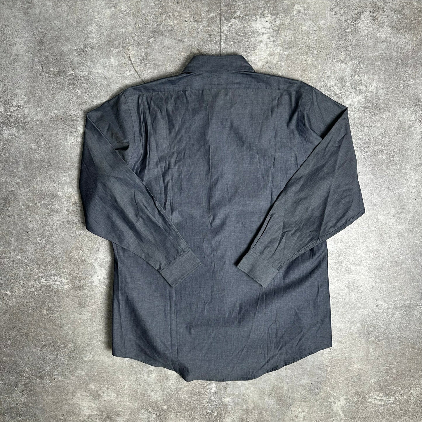 REGULAR COLLAR SHIRT UNSH Gray Open Cotton Shirt Size XL