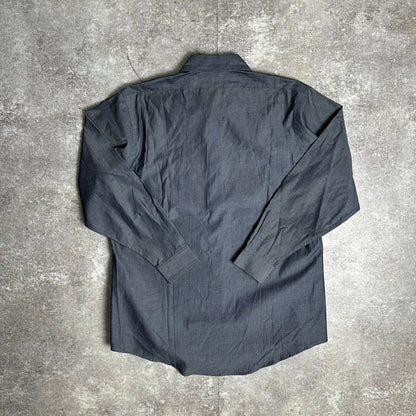 REGULAR COLLAR SHIRT UNSH Gray Open Cotton Shirt Size XL