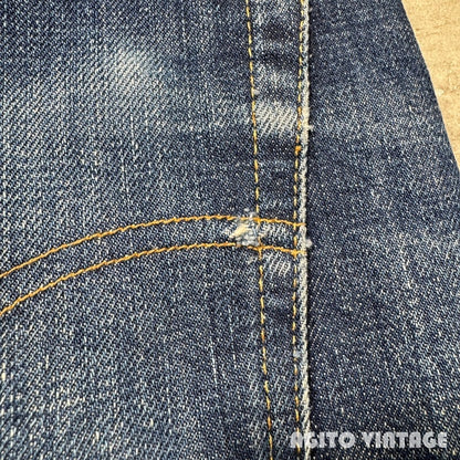 LEVI'S 70s 505 Big E Dark Wash Denim Jeans Blue Size W33