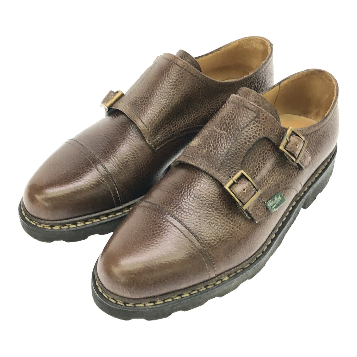 Paraboot William Double Monk Strap Leather Boots Size 6