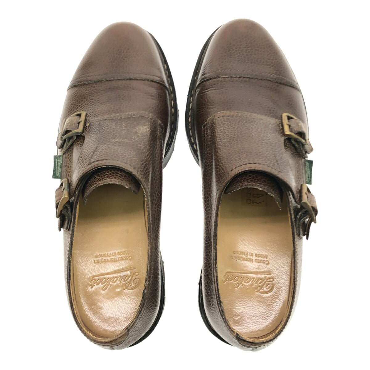 Paraboot William Double Monk Strap Leather Boots Size 6