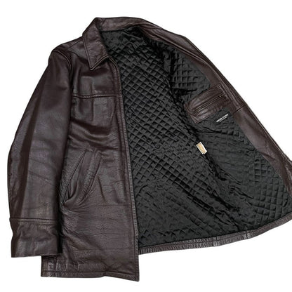 UNDERCOVER 96AW Archive Cow Leather Car Coat Brown Size S