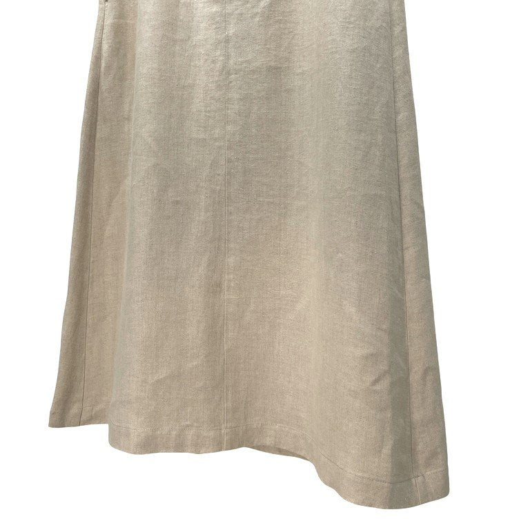COMME des GARCONS 02SS Beige Linen Trapeze Skirt Size M