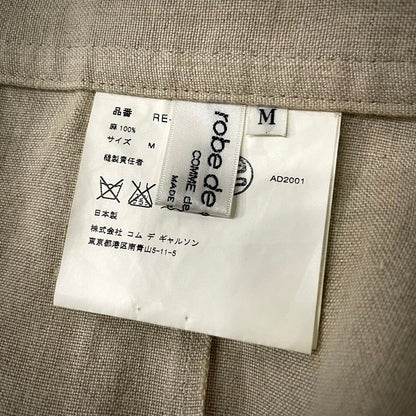 COMME des GARCONS 02SS Beige Linen Trapeze Skirt Size M