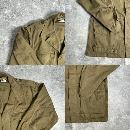 HBT 50s 60s French Army M-47 HBT Field Jacket Brown Size 26
