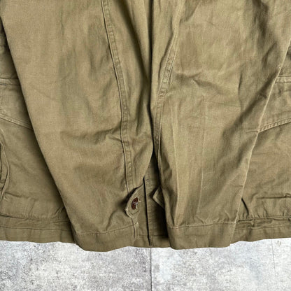 HBT 50s 60s French Army M-47 HBT Field Jacket Brown Size 26