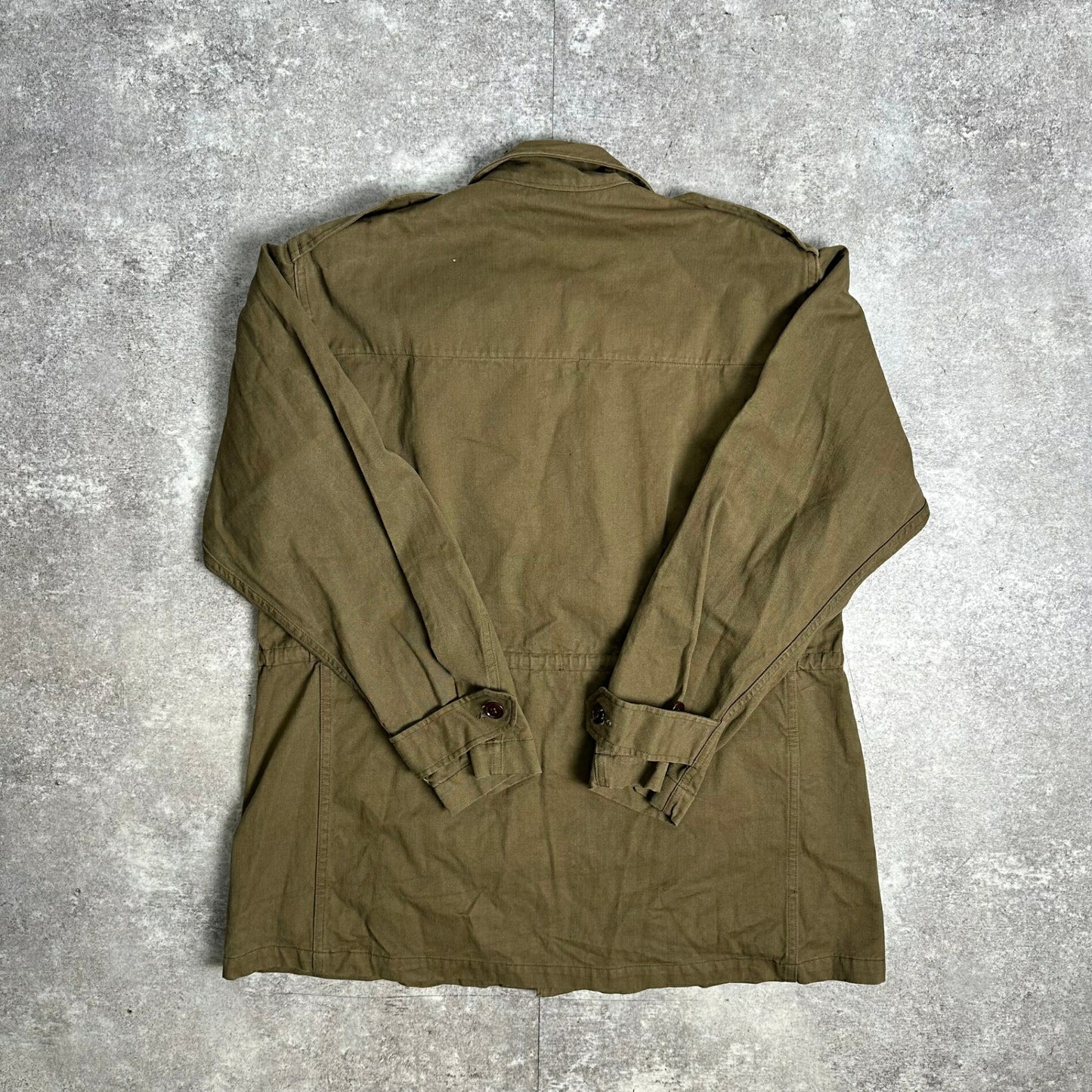 HBT 50s 60s French Army M-47 HBT Field Jacket Brown Size 26
