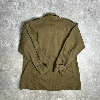 HBT 50s 60s French Army M-47 HBT Field Jacket Brown Size 26