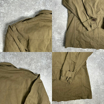 HBT 50s 60s French Army M-47 HBT Field Jacket Brown Size 26