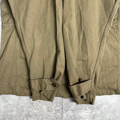 HBT 50s 60s French Army M-47 HBT Field Jacket Brown Size 26