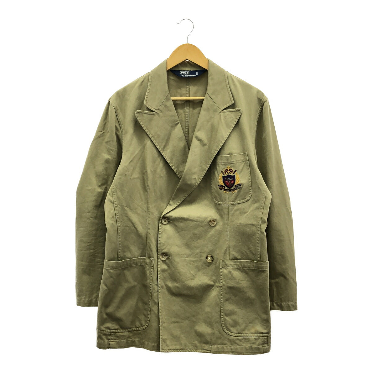 Polo by Ralph Lauren 80s Double Breasted Blazer Green Jacket Size M