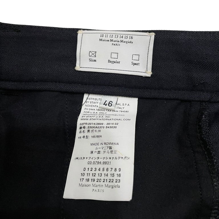 Maison Martin Margiela 14AW Wool Tapered Slacks Size 46