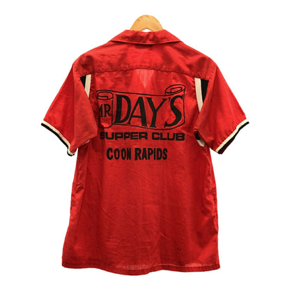 Vintage 70s MR.DAY'S SUPER CLUB Red Bowling Shirt USA Size M