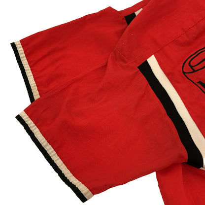 Vintage 70s MR.DAY'S SUPER CLUB Red Bowling Shirt USA Size M