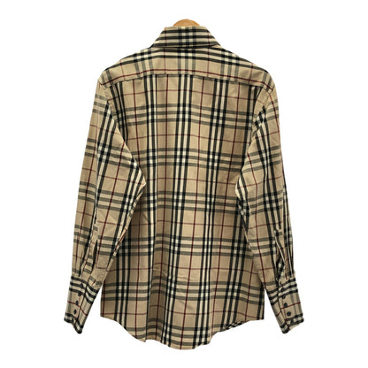 Burberry Black Label Nova Check Cotton Shirt Beige Size 3