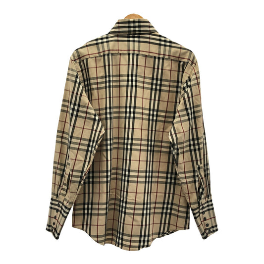 Burberry Black Label Nova Check Cotton Shirt Beige Size 3