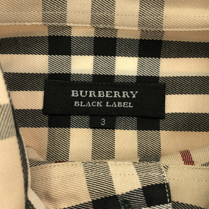 Burberry Black Label Nova Check Cotton Shirt Beige Size 3