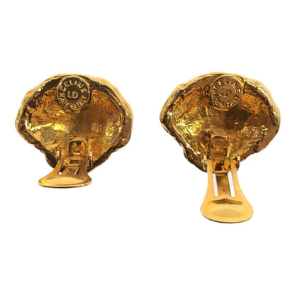 CELINE Shell Design Gold Plated Earrings