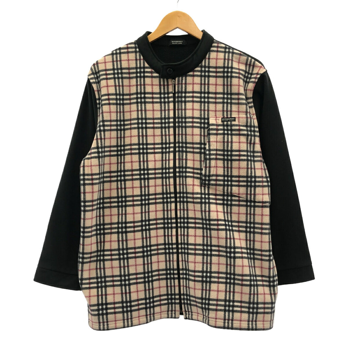 Burberry Black Label Nova Check Fleece Jacket Beige Size 3