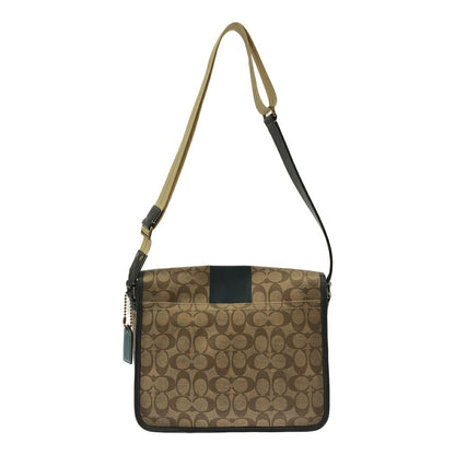 Coach Heritage Stripe Leather Shoulder Bag
