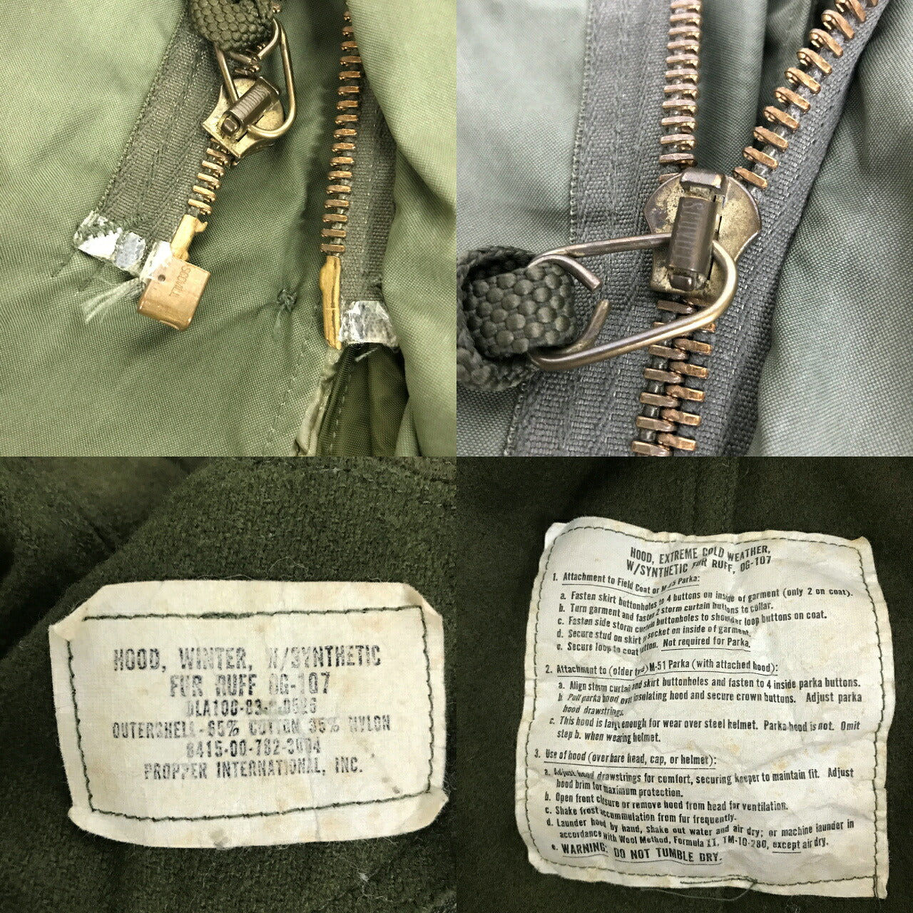 PROPPER 70s-80s M-65 Fishtail Parka Khaki Size M