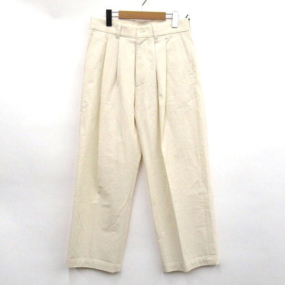 stein Off-White Wide Straight Trousers Size S