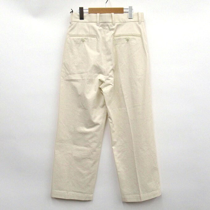 stein Off-White Wide Straight Trousers Size S