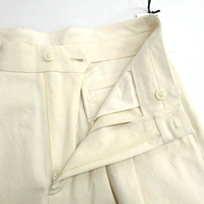 stein Off-White Wide Straight Trousers Size S