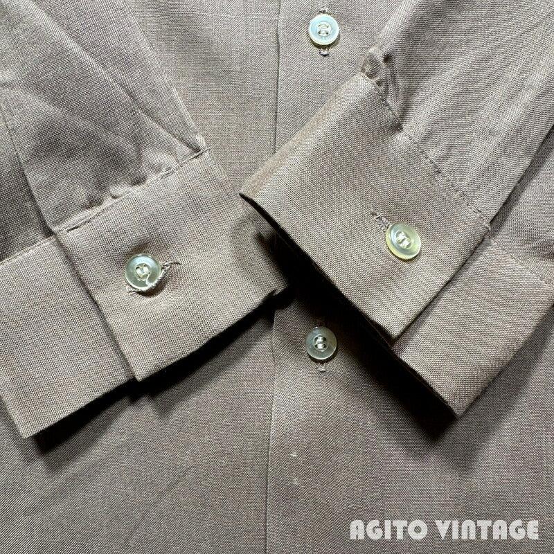 Di Lido 60s NOS Rayon Emblem Embroidered Shirt Beige Size S