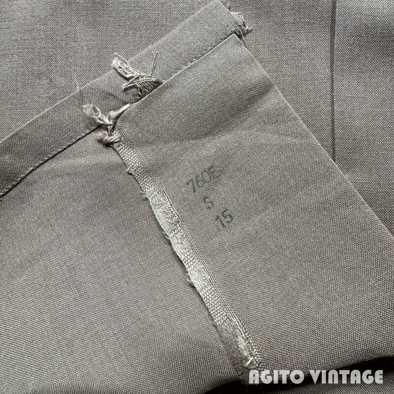 Di Lido 60s NOS Rayon Emblem Embroidered Shirt Beige Size S
