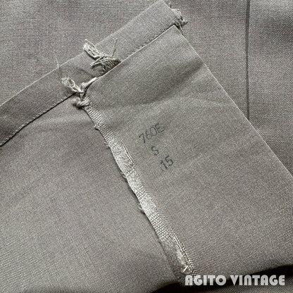 Di Lido 60s NOS Rayon Emblem Embroidered Shirt Beige Size S