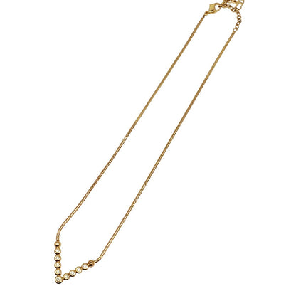 Christian Dior Vintage GP V-Motif Necklace