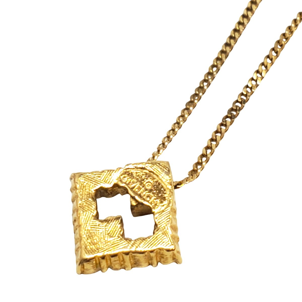 GIVENCHY Logo Rhinestone Plated Necklace