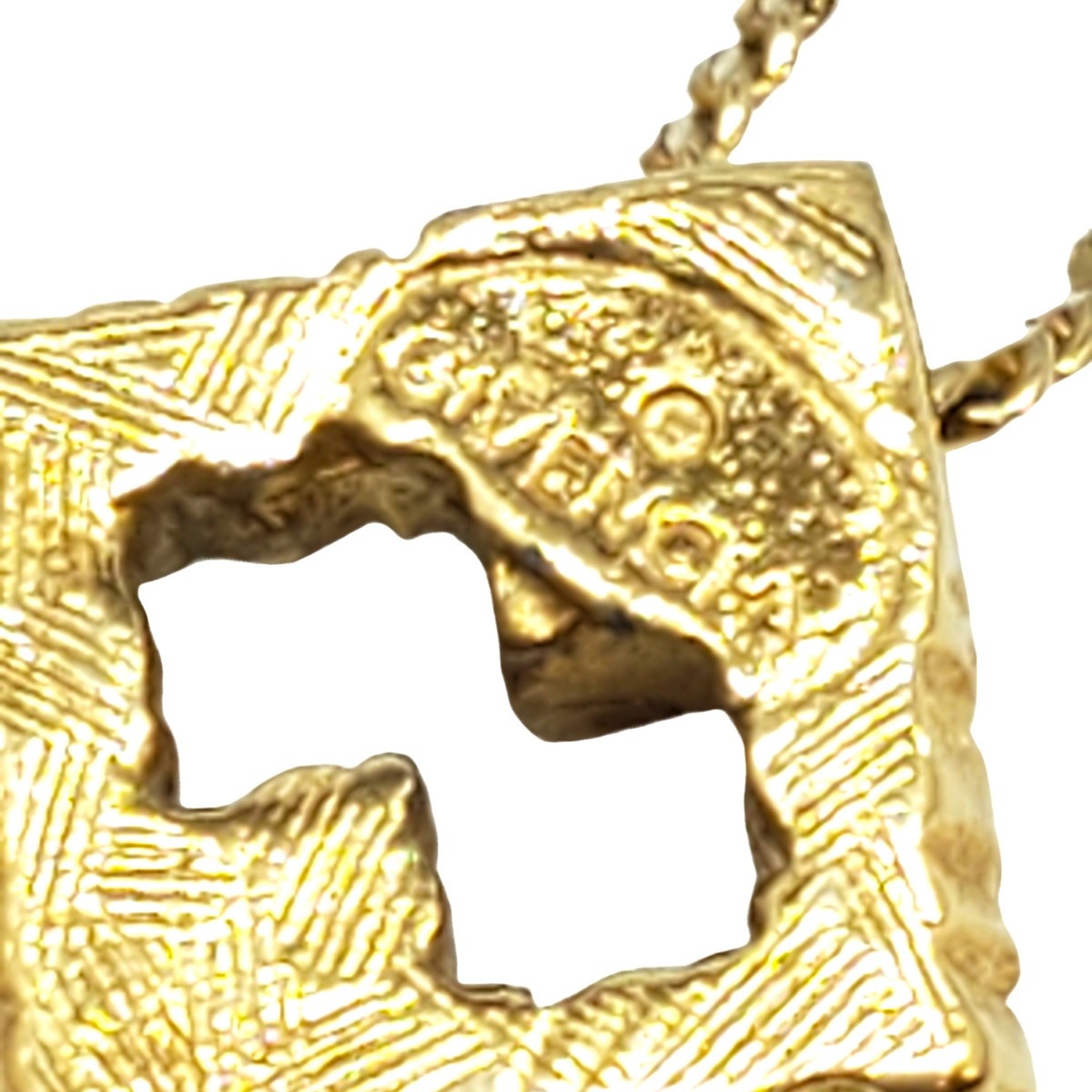 GIVENCHY Logo Rhinestone Plated Necklace