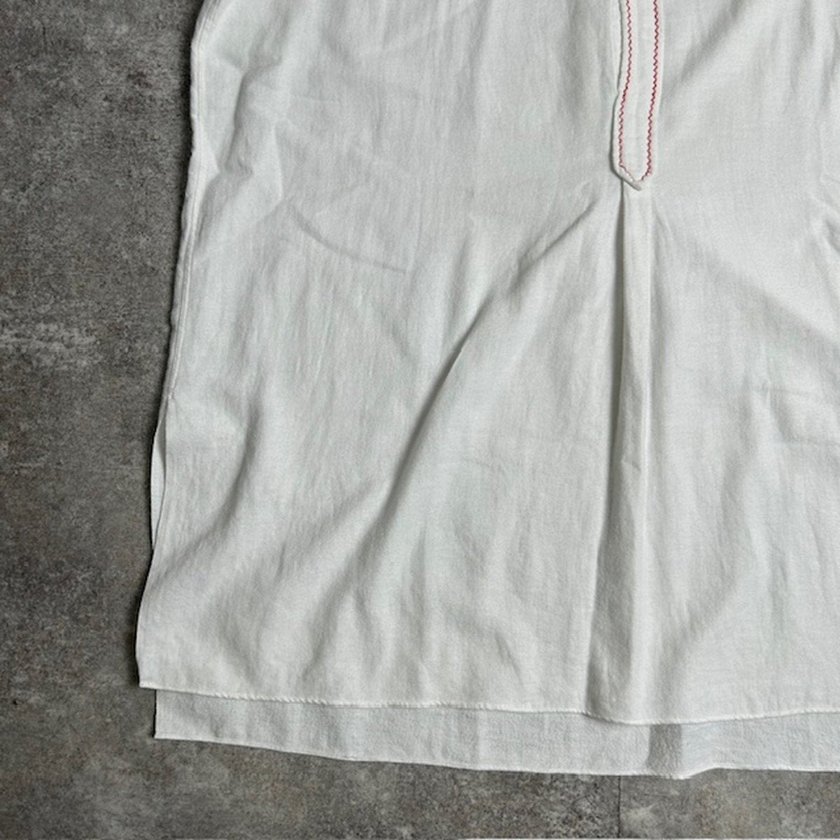 EURO VINTAGE 30s French Farmers Linen Shirt White Size XL