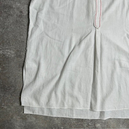 EURO VINTAGE 30s French Farmers Linen Shirt White Size XL