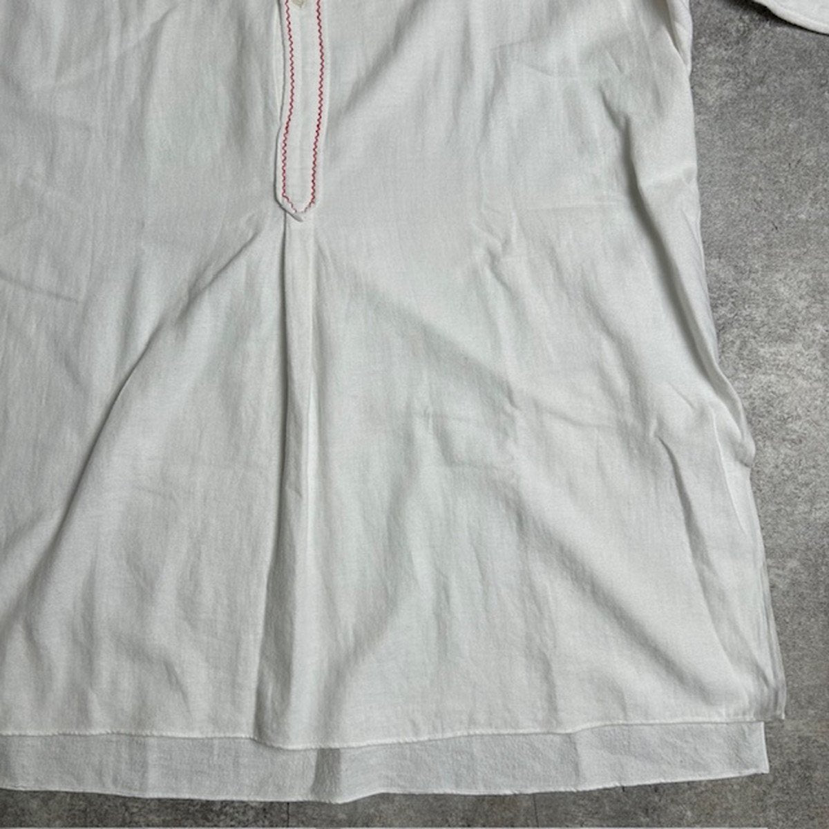 EURO VINTAGE 30s French Farmers Linen Shirt White Size XL