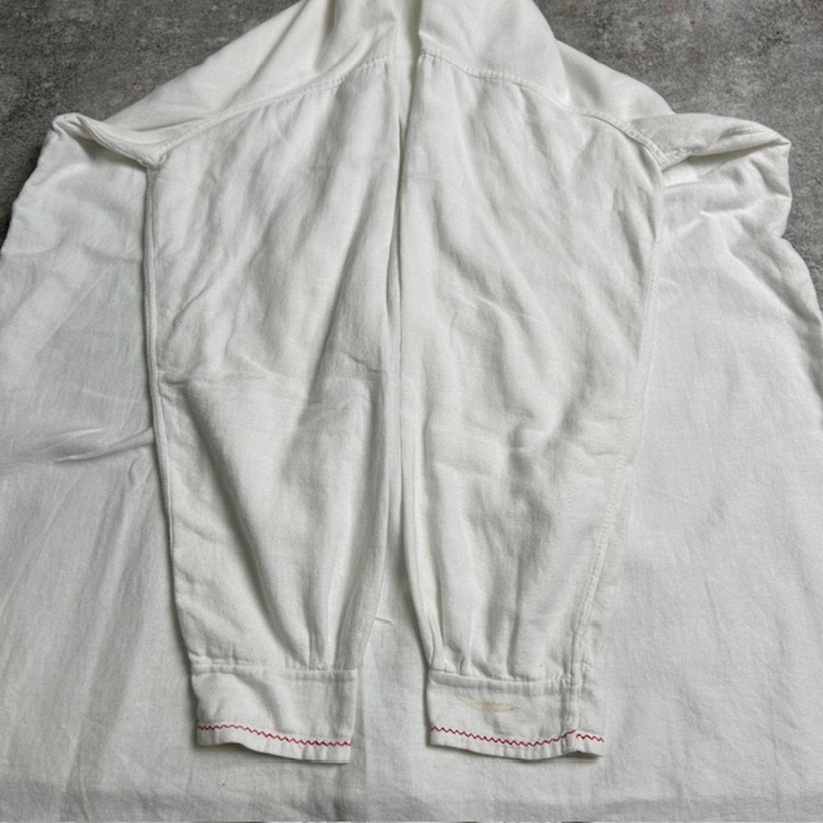 EURO VINTAGE 30s French Farmers Linen Shirt White Size XL
