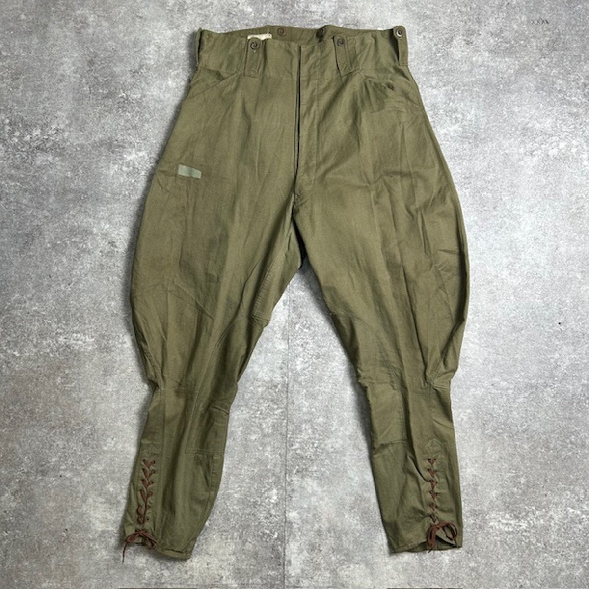 Belgian Army 40s/50s Vintage Motorcycle Pants Green