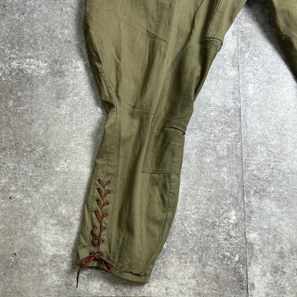 Belgian Army 40s/50s Vintage Motorcycle Pants Green