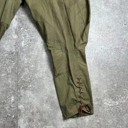 Belgian Army 40s/50s Vintage Motorcycle Pants Green